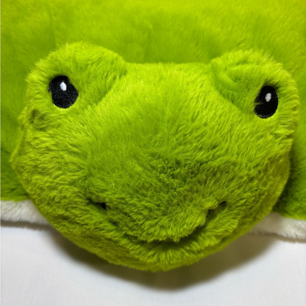 Froggy Plush Pillow, Green/White - Smoochy Pals by Linzy Toys - Picture 2 of 10